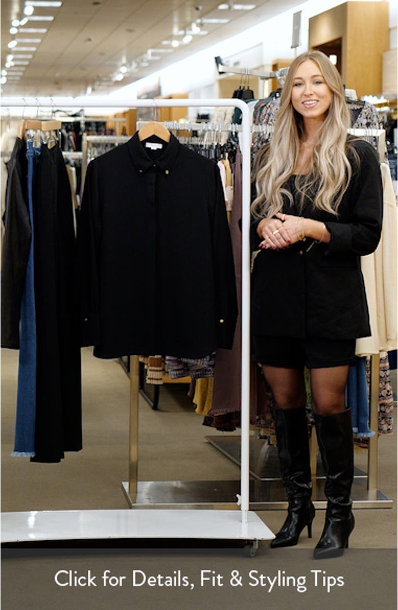 Stud Collar Detail Button-Down Shirt, sales video thumbnail