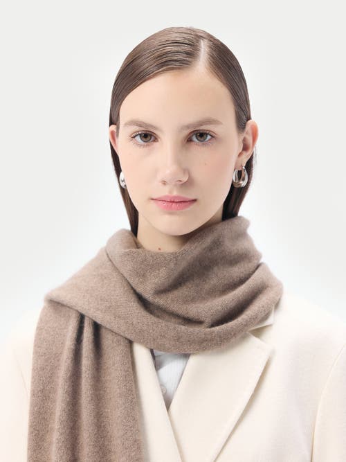 Gobi Mongolian Cashmere Cashmere Jersey Knit Scarf In Taupe