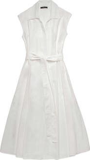 DELUC Imola Tie Waist Sleeveless Shirtdress