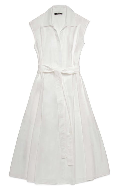 DELUC DELUC IMOLA TIE WAIST SLEEVELESS SHIRTDRESS