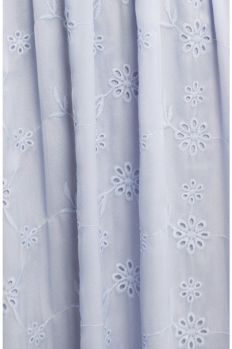 Ruffle Hem Eyelet Dress, Alternate, color, LIGHT BLUE