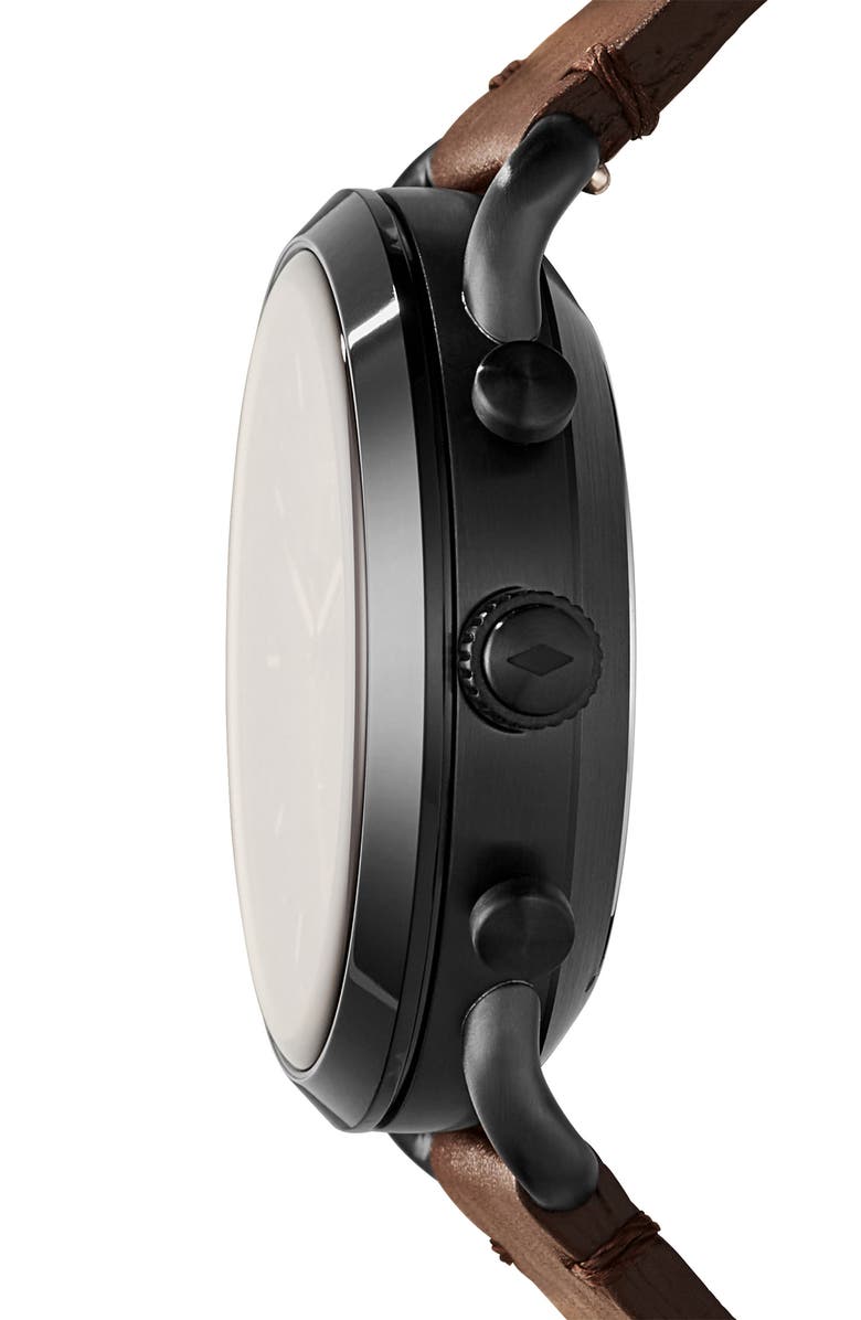 Fossil Q Commuter Leather Strap Hybrid Smart Watch, 42mm, Alternate, color,