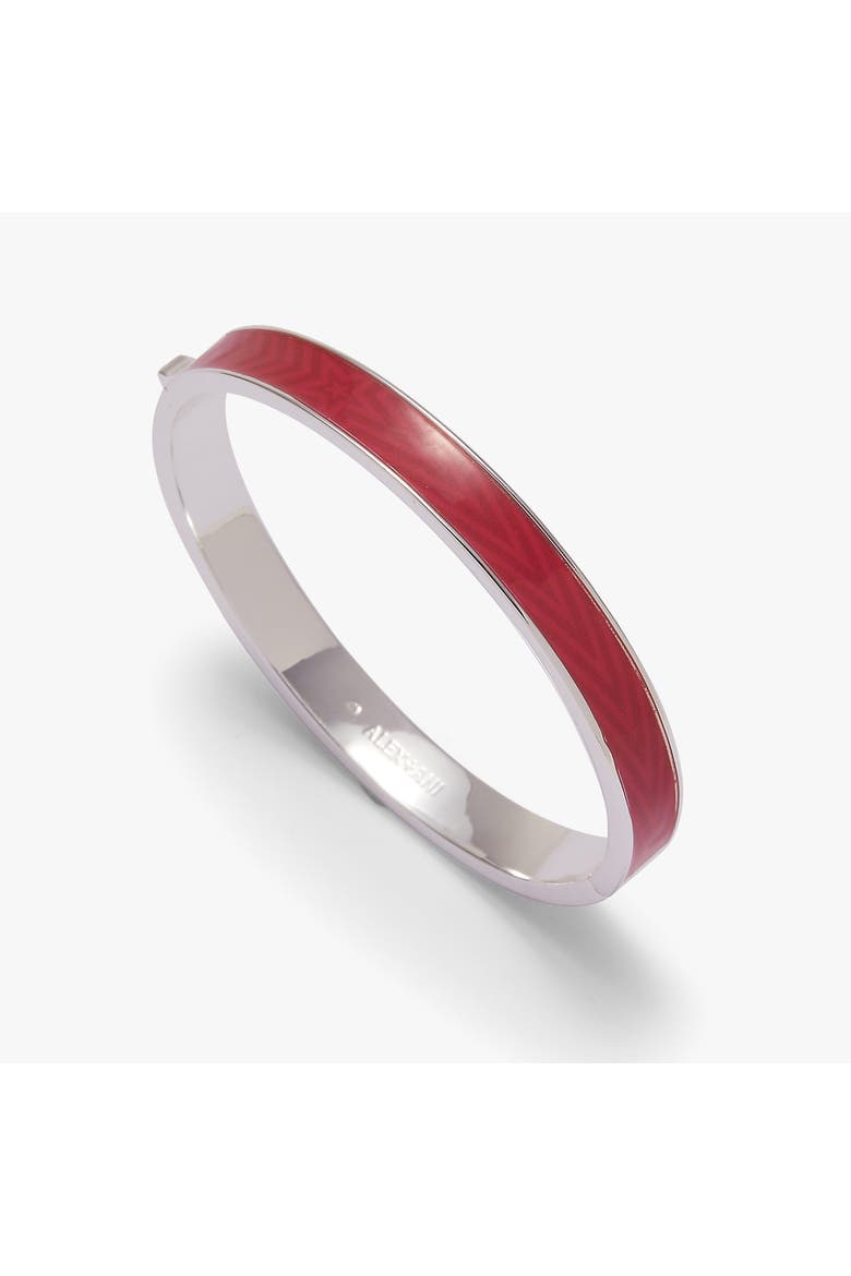 American Girl® Classic Printed Hinge Bangle, Main, color, Silver