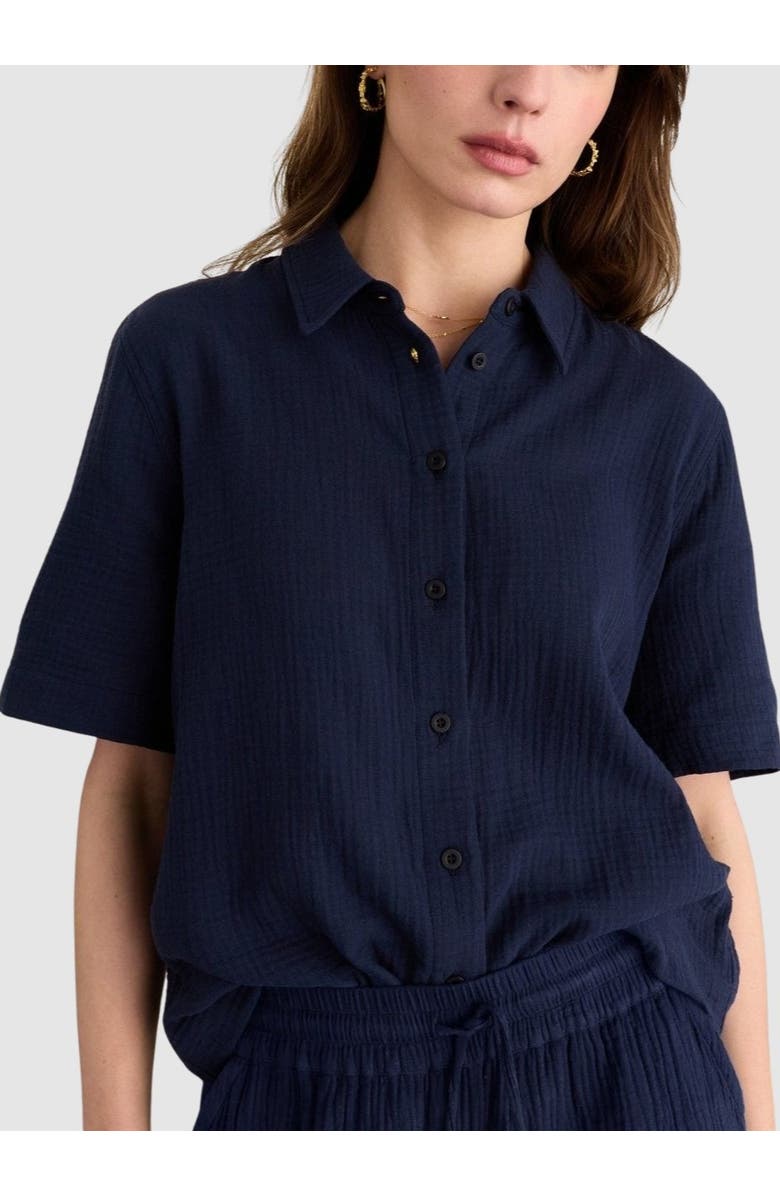 Baukjen Mahalia Relaxed Cheesecloth Shirt, Alternate, color, Deep Indigo