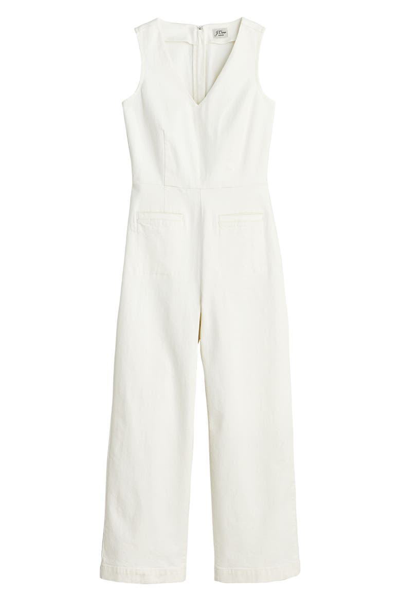 Denim Jumpsuit, Alternate, color, WHITE