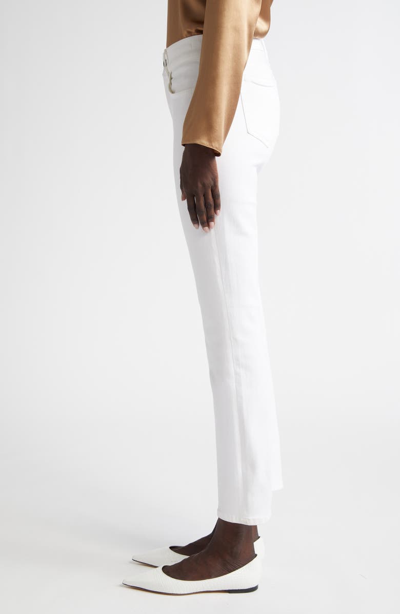 Lafayette 148 New York Reeve High Waist Straight Leg Ankle Jeans, Alternate, color, Washed Plaster