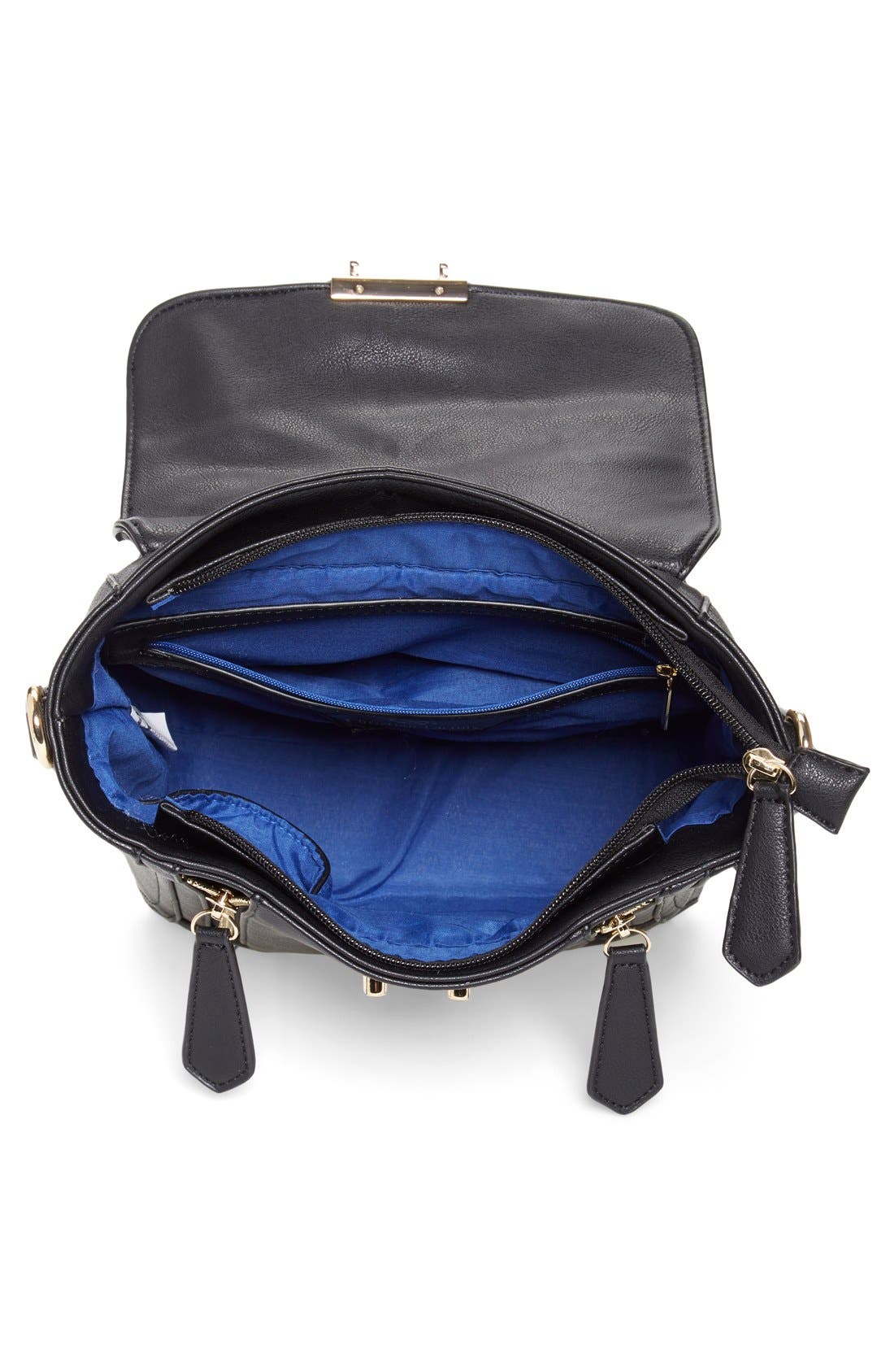 'Mini Chartres' Messenger Bag, Alternate, color, BLACK