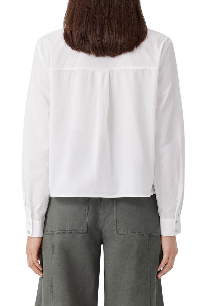 Classic Point Collar Organic Cotton Poplin Button-Up Shirt, Alternate, color, WHITE