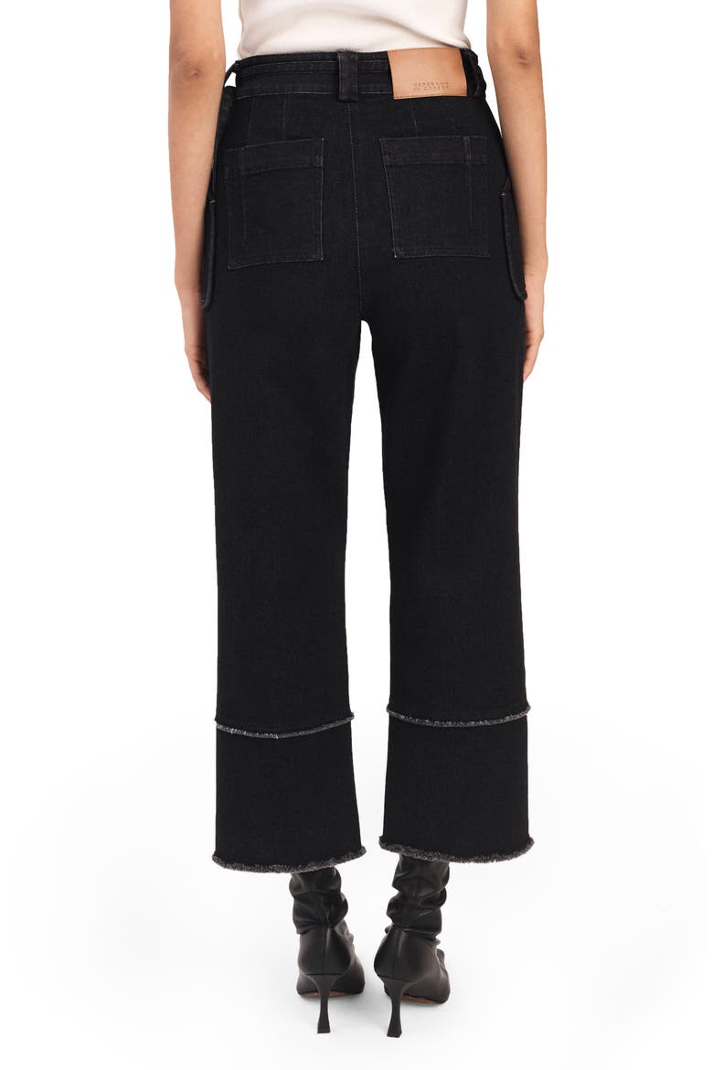 Zuri Crop Wide Leg Jeans, Alternate, color, BLACK