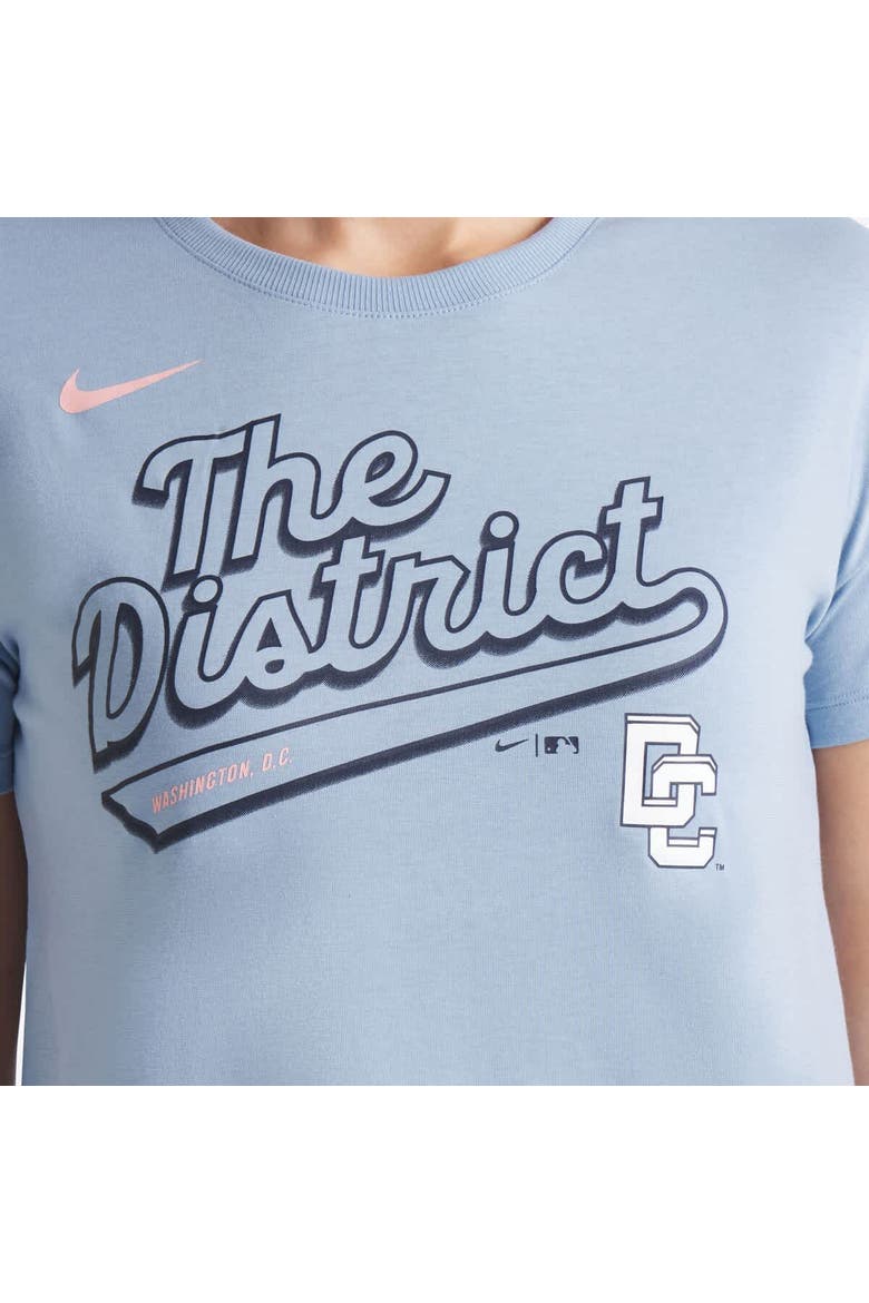 Women's Nike Blue Washington Nationals 2025 City Connect Flowy Fashion Tri-Blend Performance T-Shirt, Alternate, color, Blue