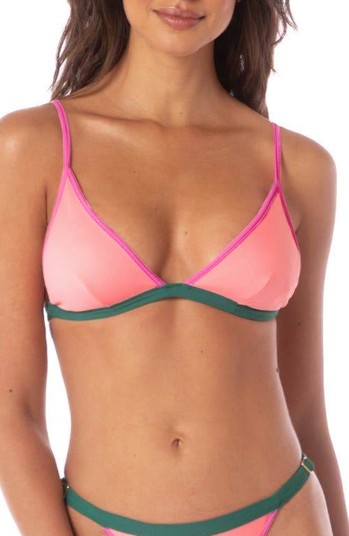 Maaji Genuine Reversible Bikini Top In Pink