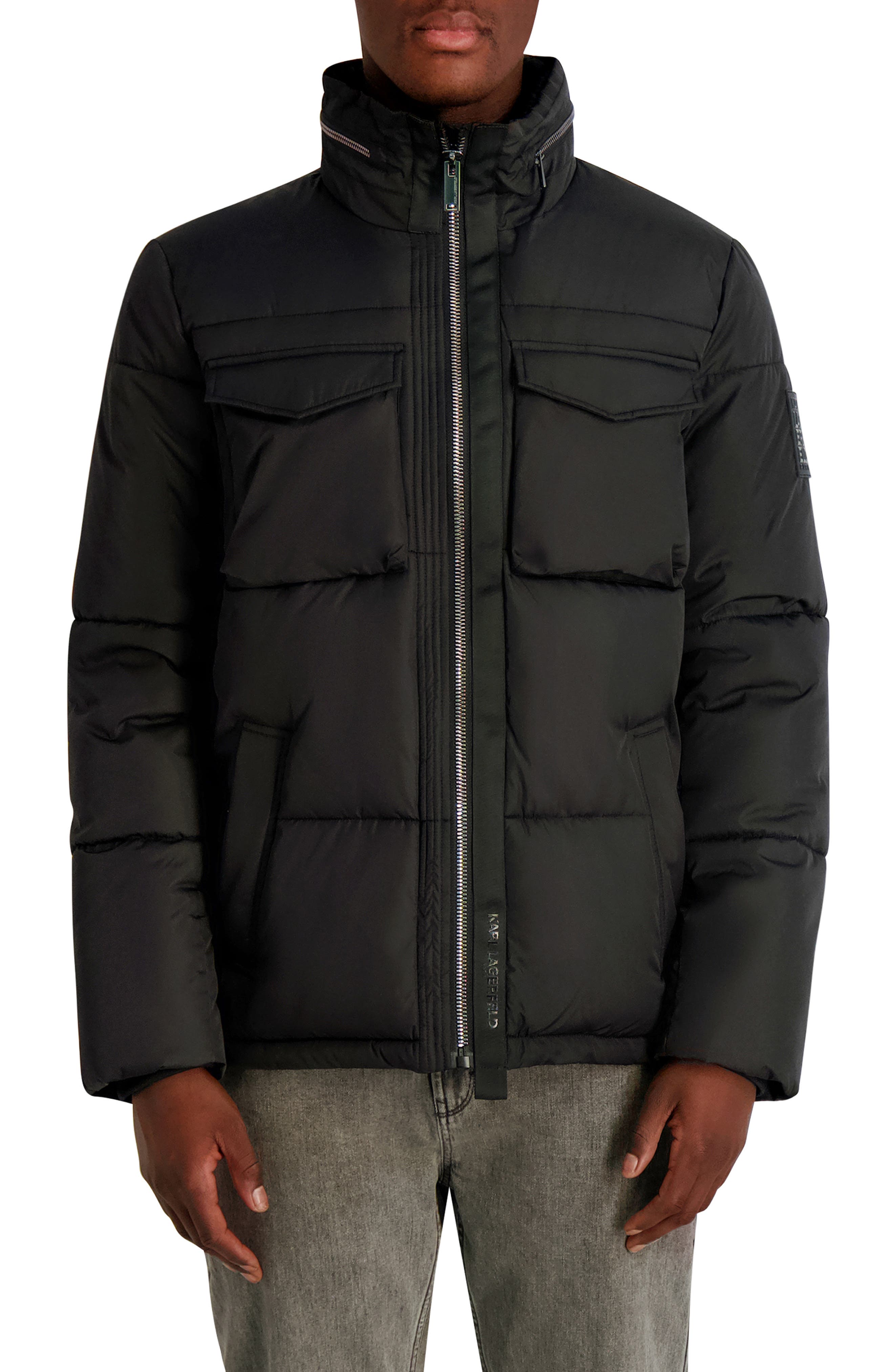 KARL LAGERFELD PARIS Quilted Puffer Jacket