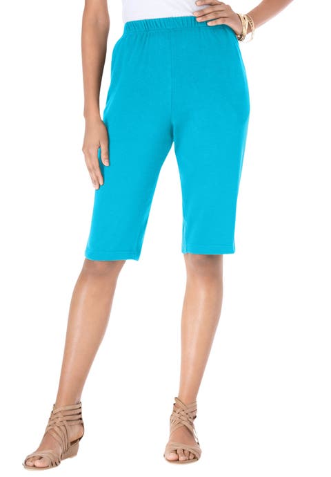 Plus Size Soft Knit Pull On Bermuda Short