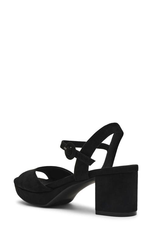 Shop Anne Klein Piper Ankle Strap Platform Sandal In Black Suede