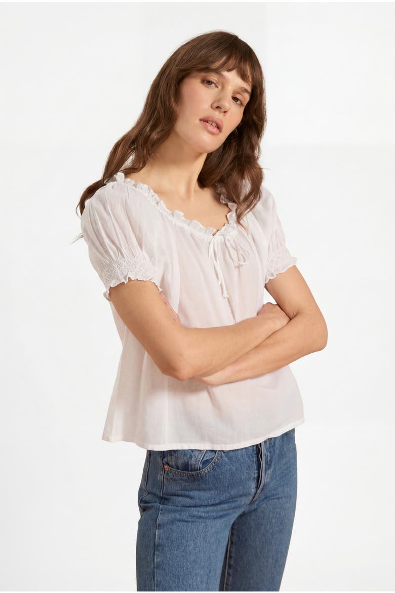 Clover Blouse, Main, color, White