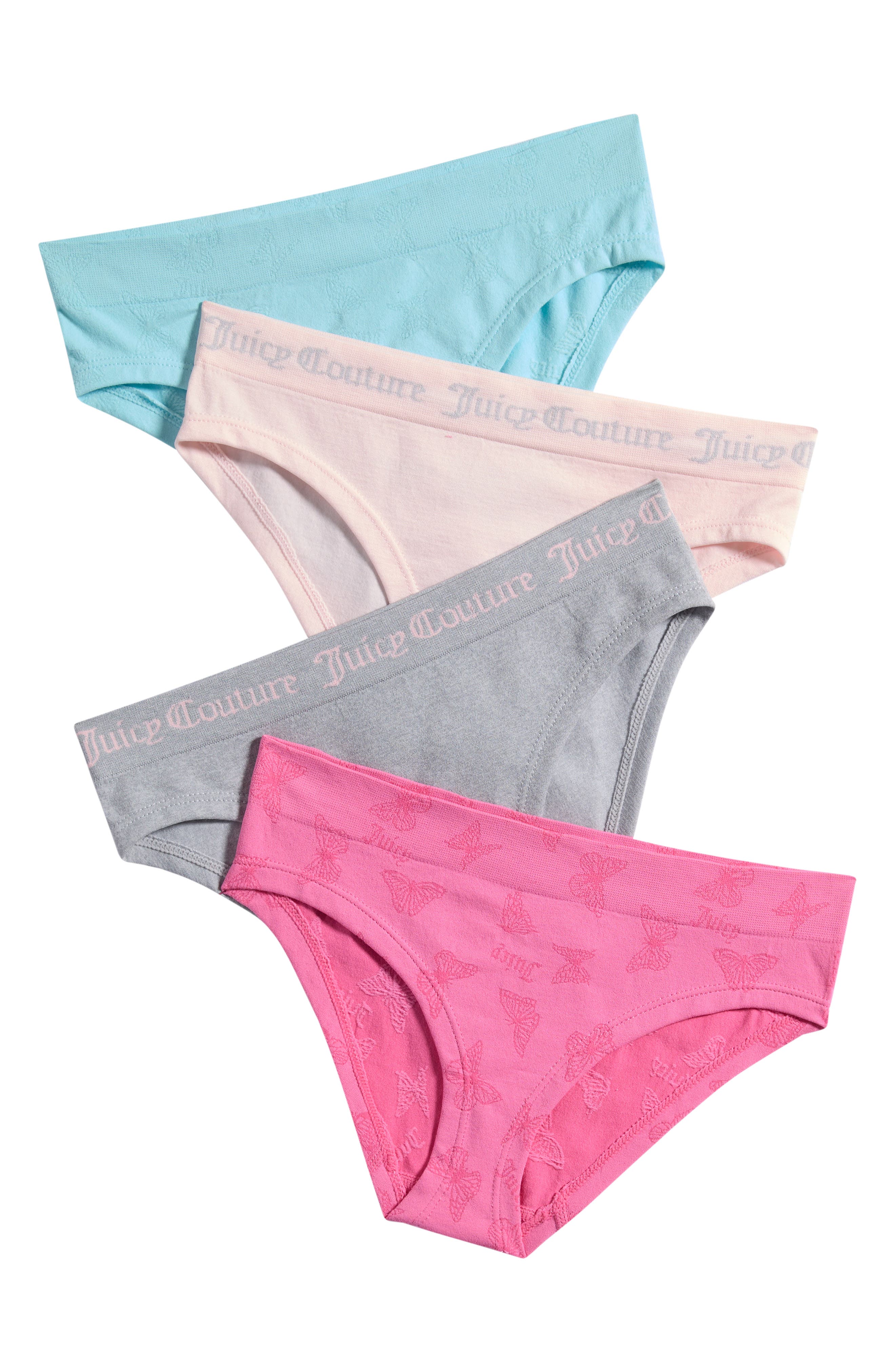 Kids' 4-Pack Assorted Stretch Bikini Briefs