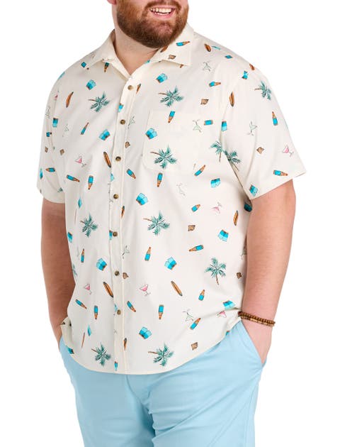 Big & Tall  Tropical Drink Sport Shirt V2