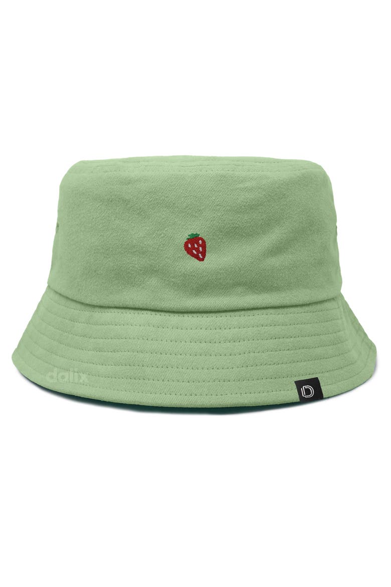 Lil Strawberry Bucket Hat, Main, color, Turf Green