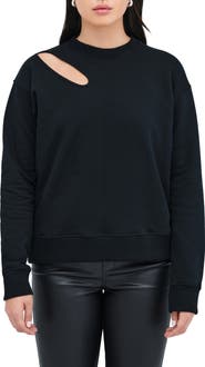 Marcella Bartlett Cutout Cotton Sweatshirt