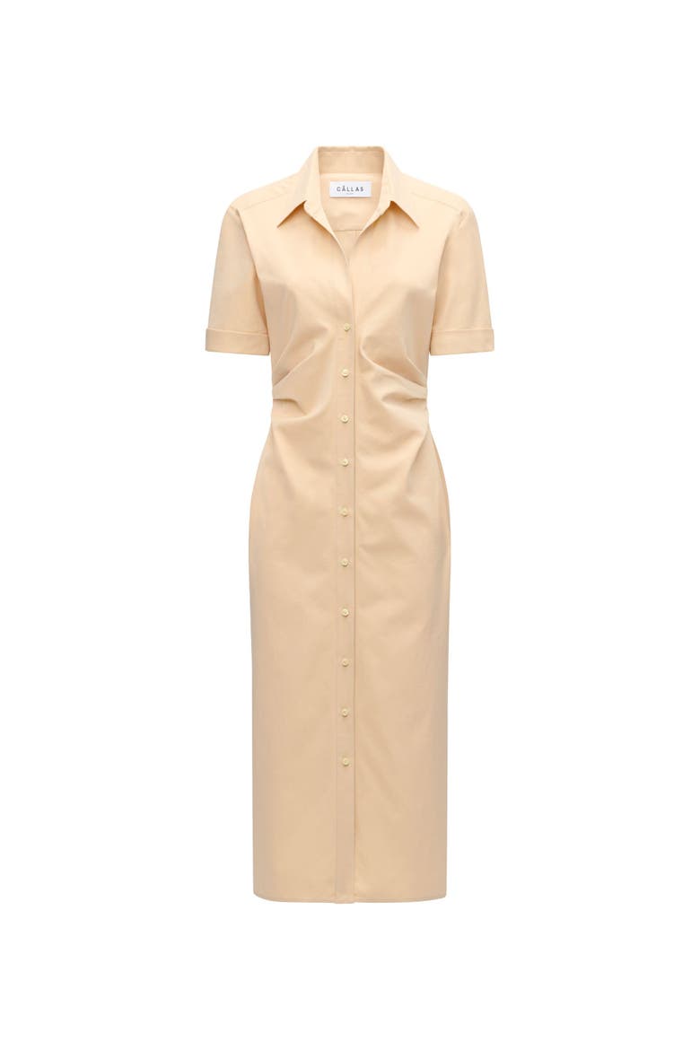 Lou Fitted shirt dress, Main, color, Apricot