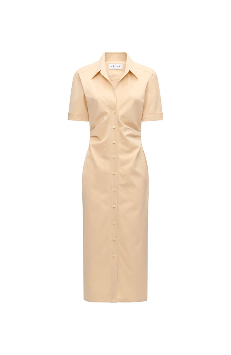 Callas Milano Lou Fitted shirt dress, Main, color, Apricot