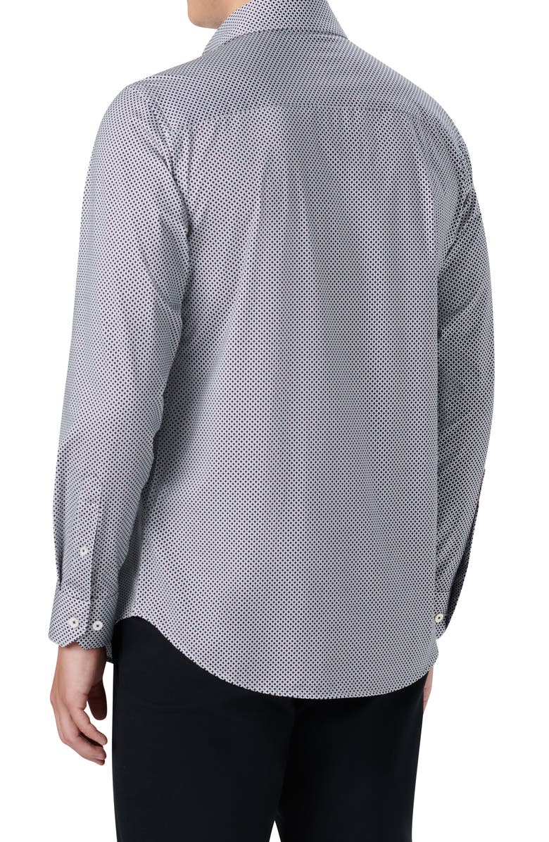 Bugatchi OoohCotton<sup>®</sup> Diamond Print Button-Up Shirt, Alternate, color, 