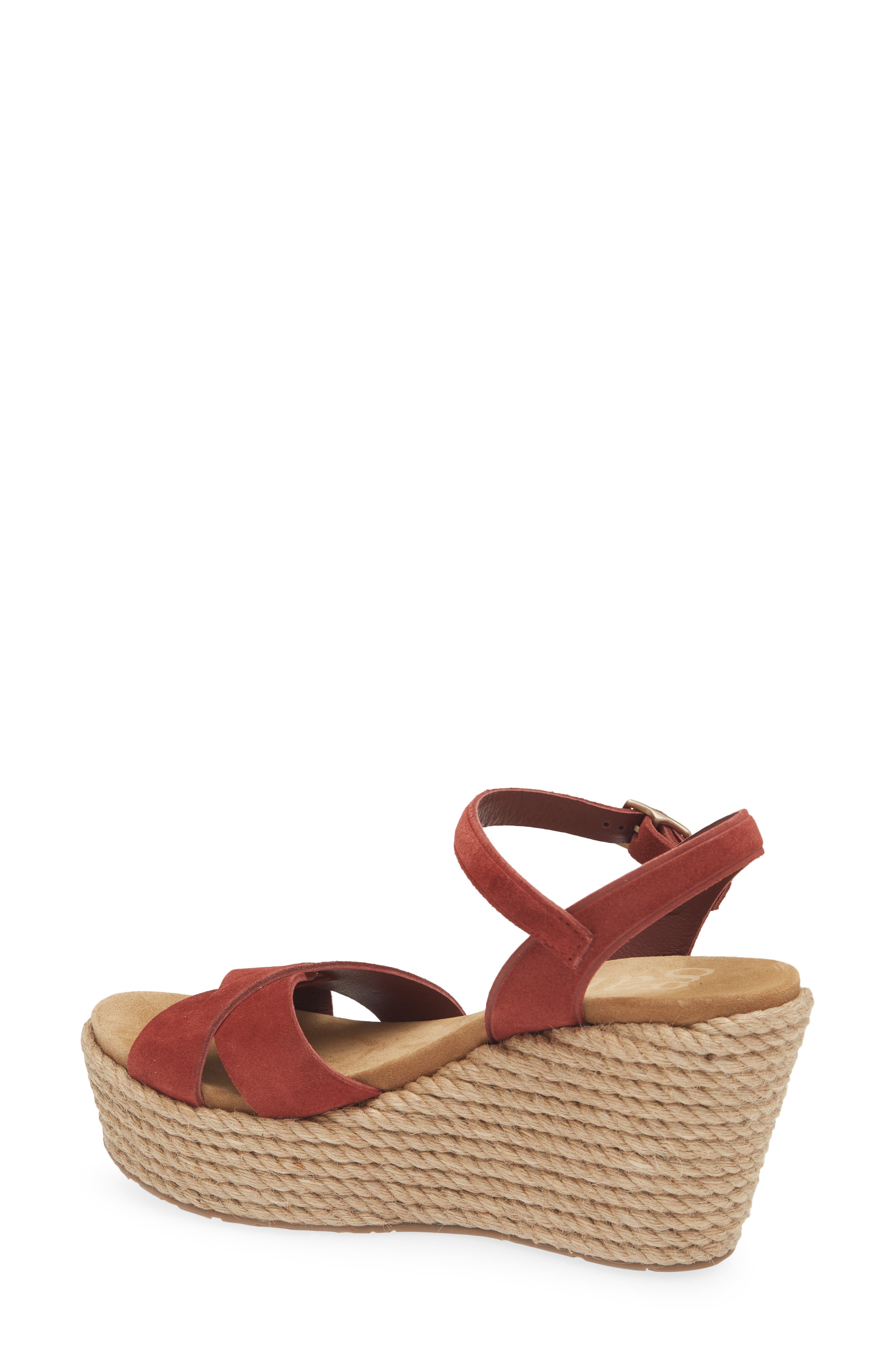 Pedro Garcia Dalys Espadrille Platform Wedge Sandal, Alternate, color, Henna Castoro