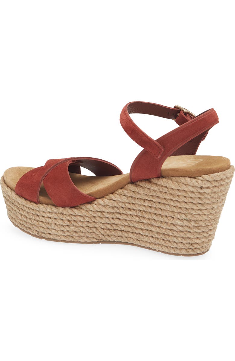 Pedro Garcia Dalys Espadrille Platform Wedge Sandal, Alternate, color, Henna Castoro