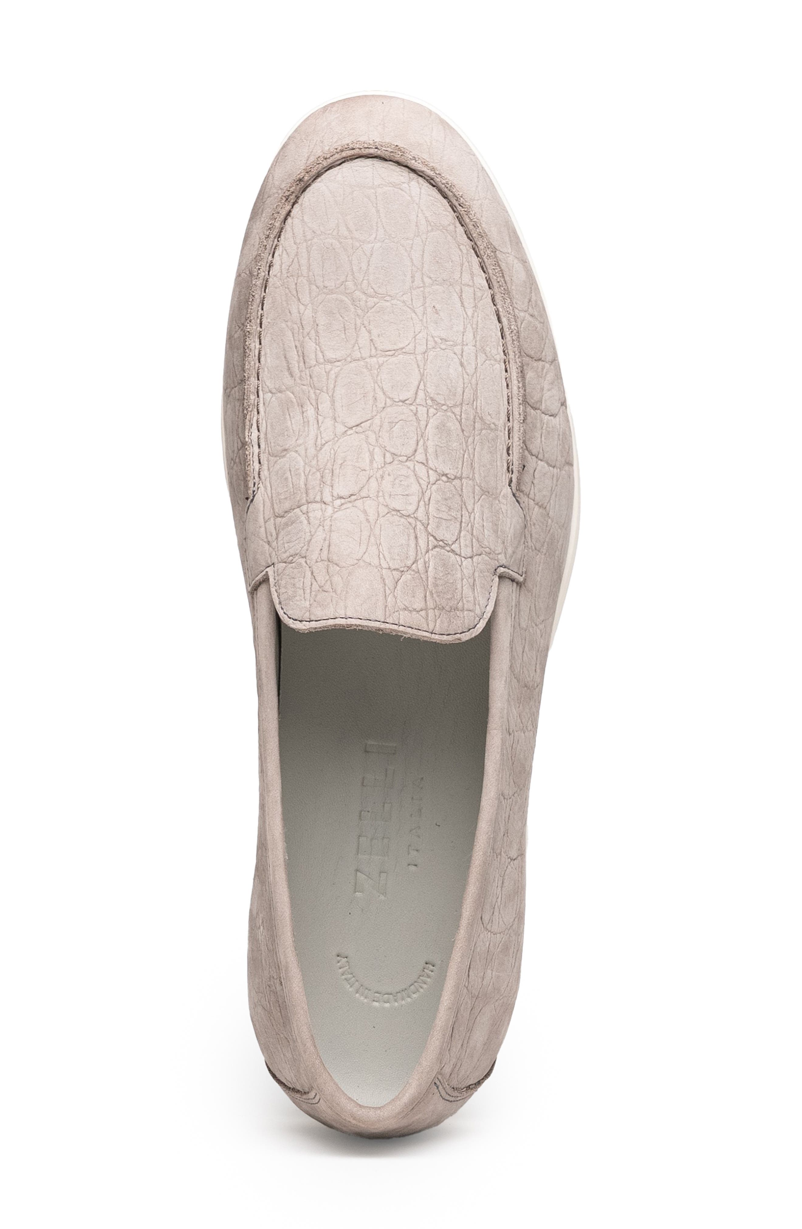 Zelli Italia Stampata Loafer, Alternate, color, Bone