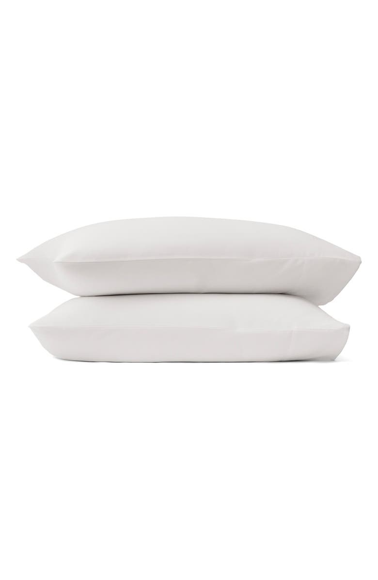 Boll & Branch Signature Set of 2 Piped Edge Pillowcases, Main, color, White/ White