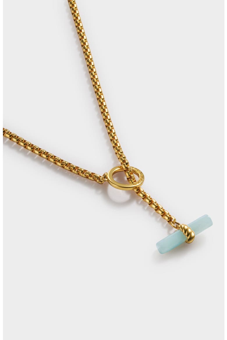 Azura T-Bar Necklace, Alternate, color, Gold