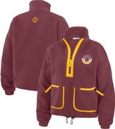 WEAR by Erin Andrews Women's WEAR by Erin Andrews Burgundy Washington Commanders Polar Fleece Half-Zip Jacket