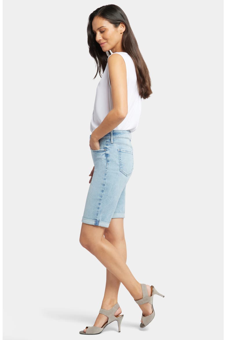 Briella Roll Cuff Denim Bermuda Shorts, Alternate, color, PROMISE