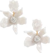 Lele Sadoughi Small Crystal Lily Earrings