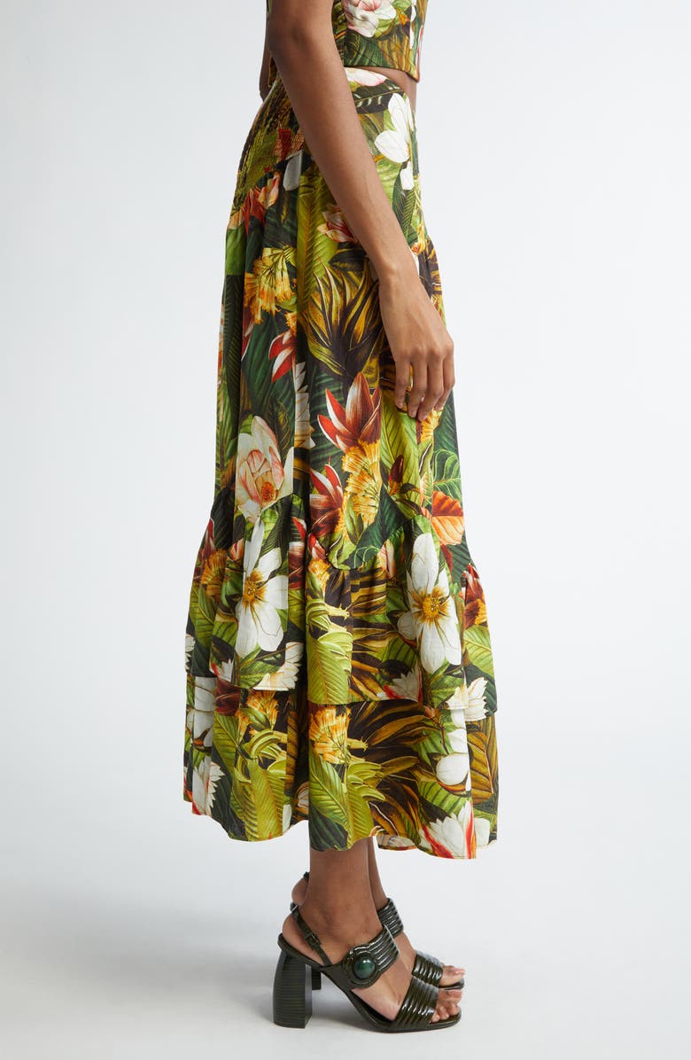FARM Rio Botanical Forest Linen Blend Maxi Skirt, Alternate, color, 