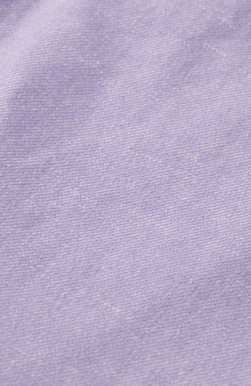 Scotch & Soda Flat Front Slub Cotton & Linen Twill Drawstring Bermuda Shorts In Bright Lavender