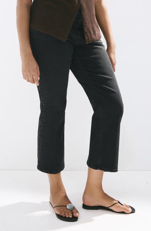 Sienna Raw Hem Crop Flare Jeans