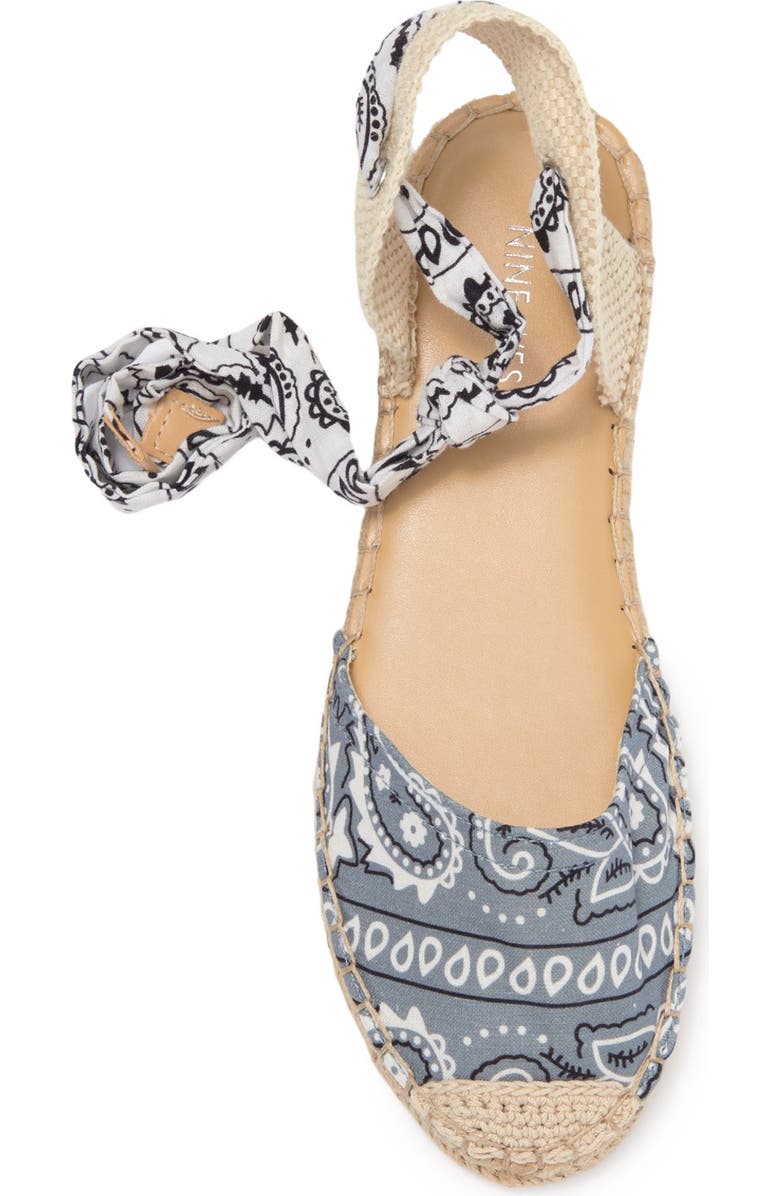 Nine West Meow Bandana Espadrille Flat, Alternate, color,