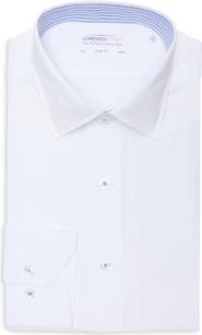 Lorenzo Uomo Trim Fit Cotton Seersucker Dress Shirt