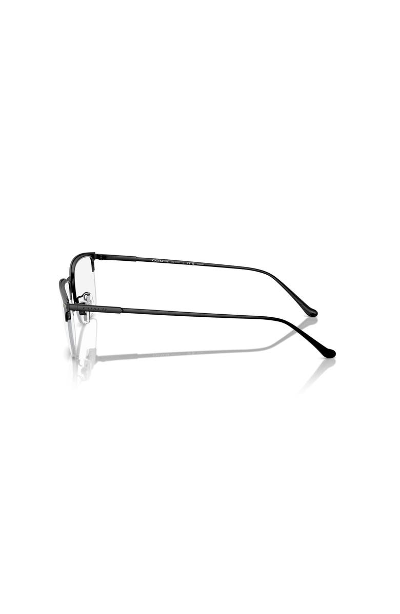 COACH 56mm Rectangle optical glasses, Alternate, color, Black