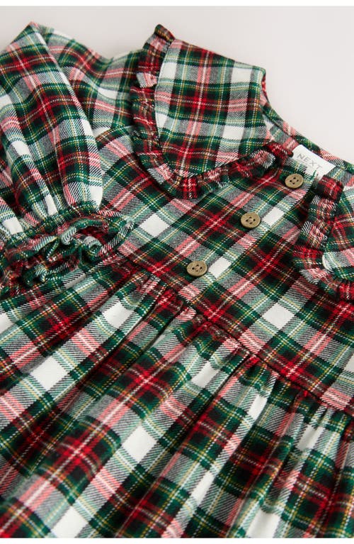 Next Kids' Check Collared Cotton Dress In Multi