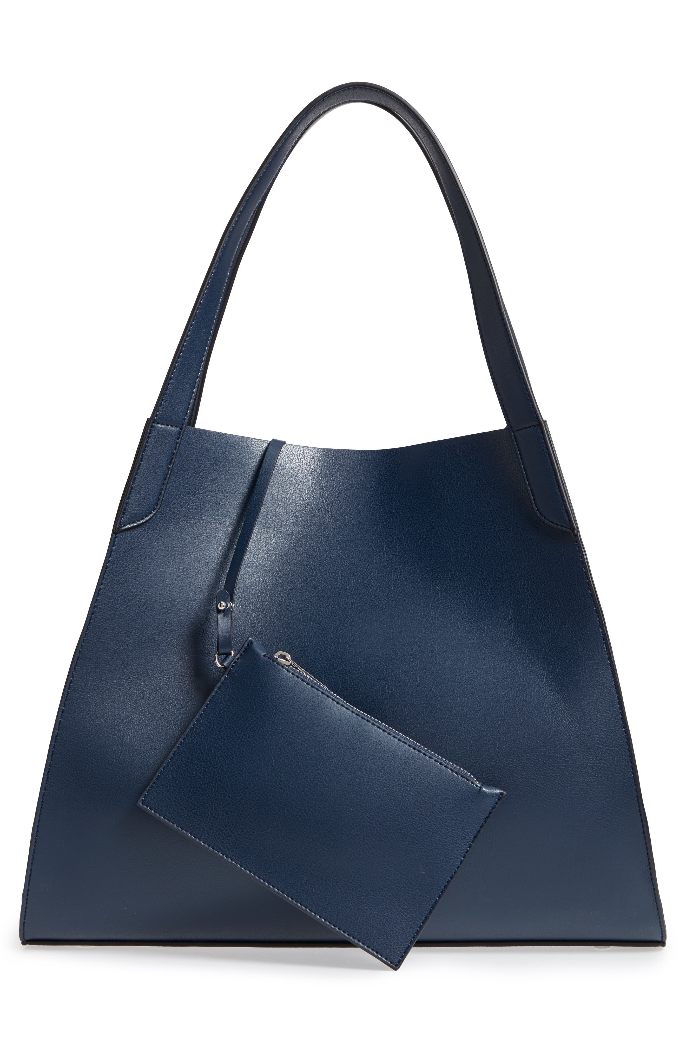 Leith Trapezoid Faux Leather Tote, Alternate, color, 