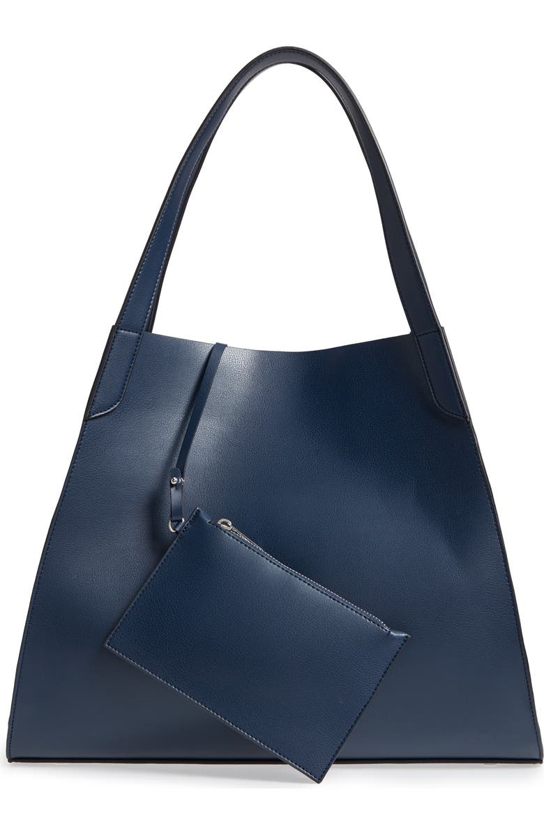 Leith Trapezoid Faux Leather Tote, Alternate, color,