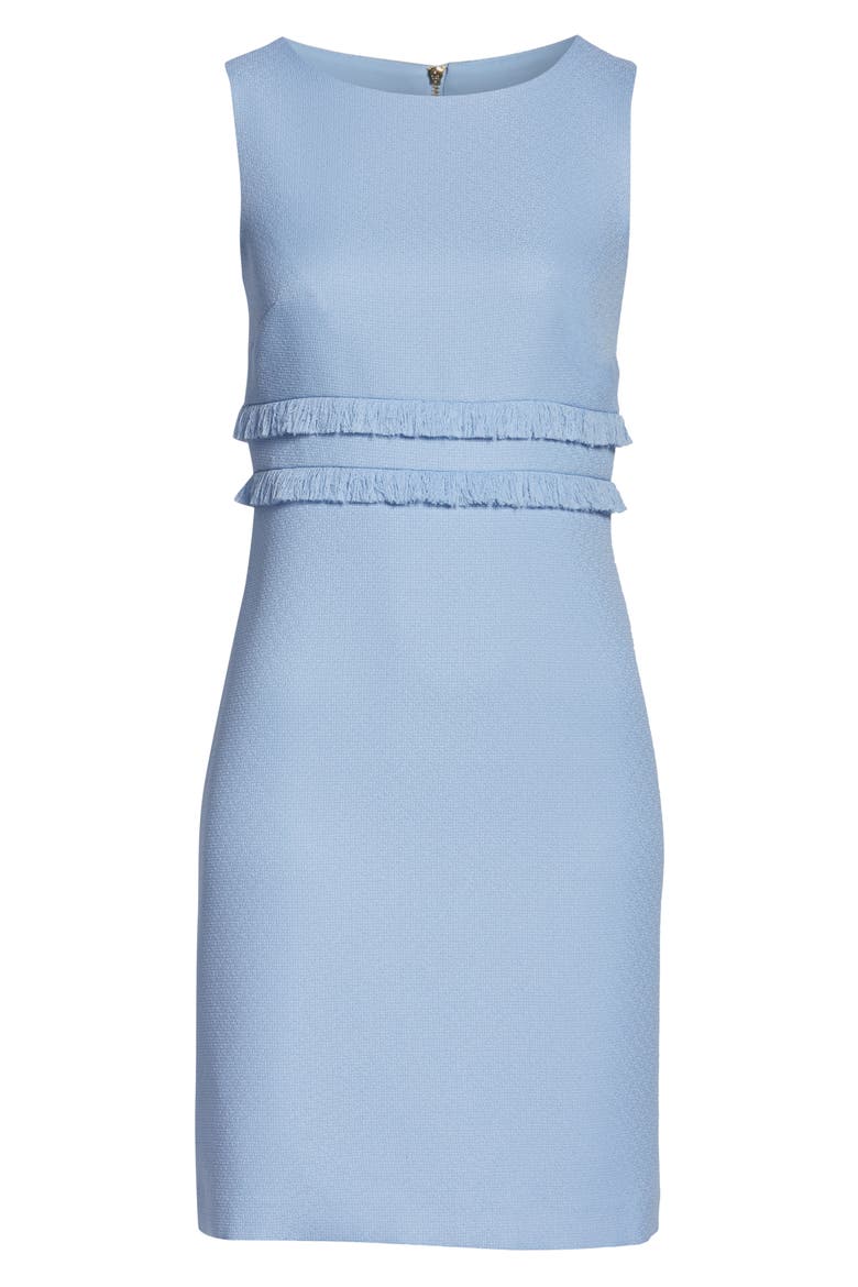 Fringe Sleeveless Sheath Dress, Alternate, color, BLUE