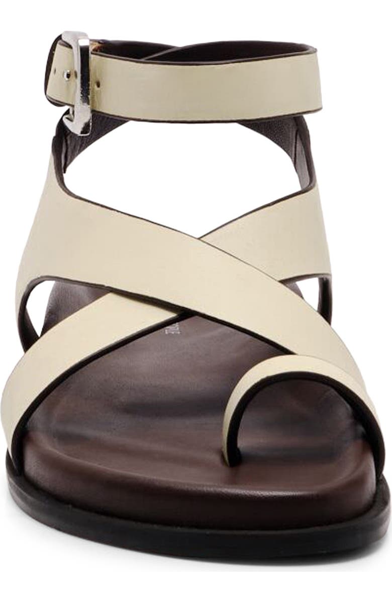 Free People Anya Ankle Strap Toe Loop Sandal, Alternate, color, Ecru