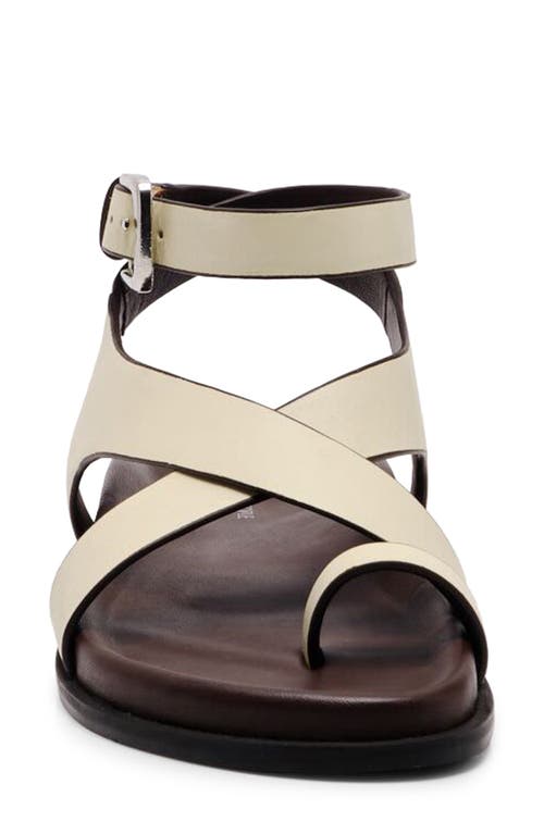 Free People Anya Ankle Strap Toe Loop Sandal In White