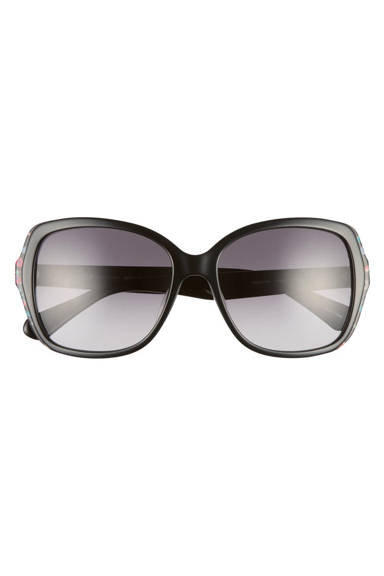 karalyns 56mm gradient butterfly sunglasses, Alternate, color, BLACK/ GOLD BLACK