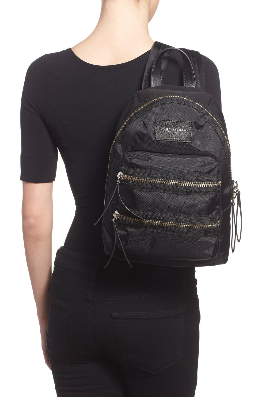Marc Jacobs 'Mini Biker' Nylon Backpack, Alternate, color, 