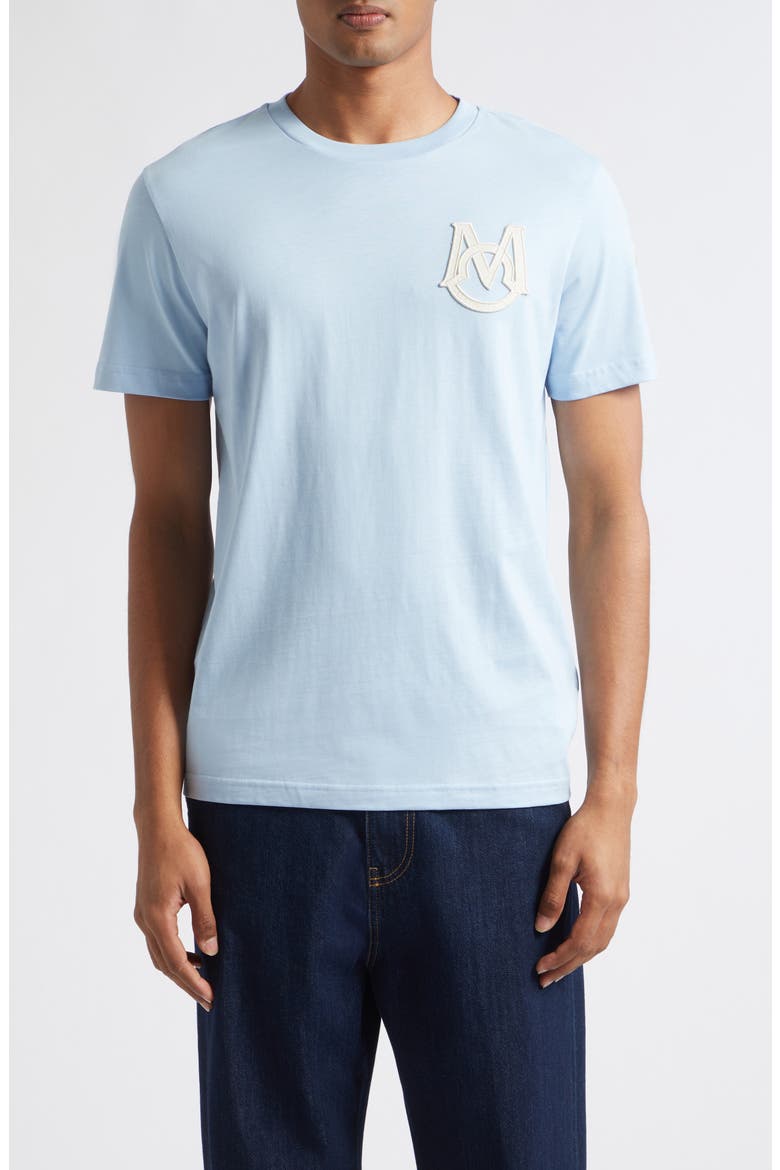 Monogram Logo Cotton T-Shirt, Main, color, CERULEAN