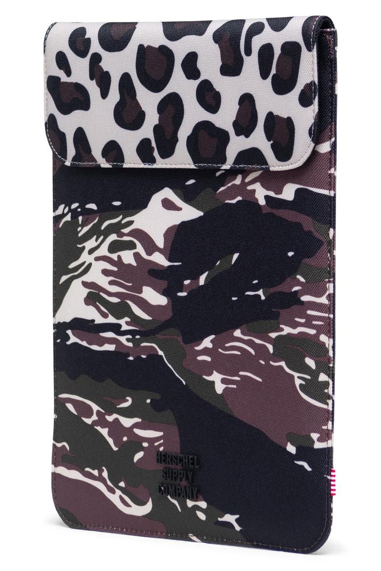 Spokane iPad Air Canvas Sleeve, Alternate, color, TIGER CAMO/ LEOPARD